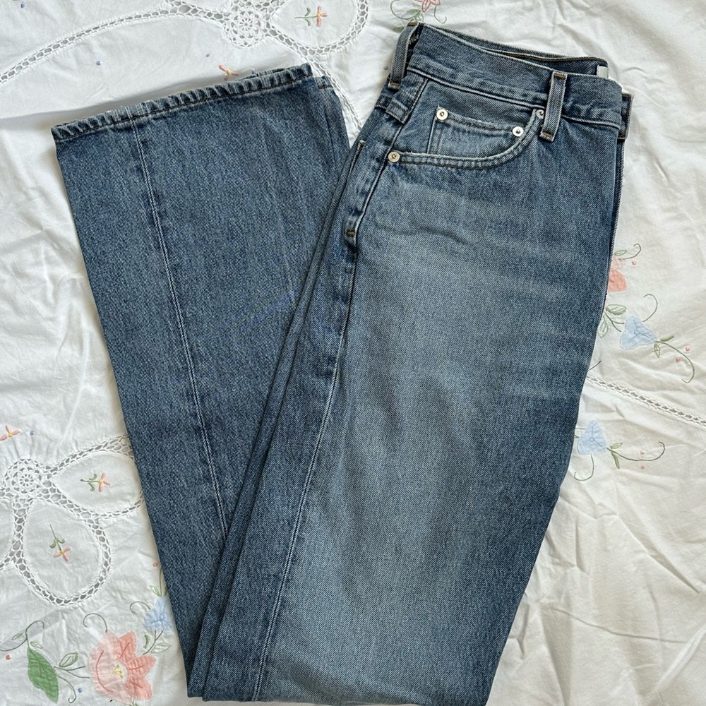 Agolde Blue Straight Jeans Premium Denim TALL